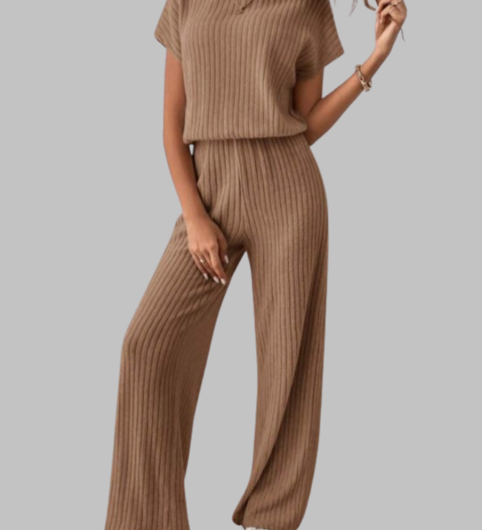 MAGGIE™ - Casual Short Sleeve Top and Pants Set