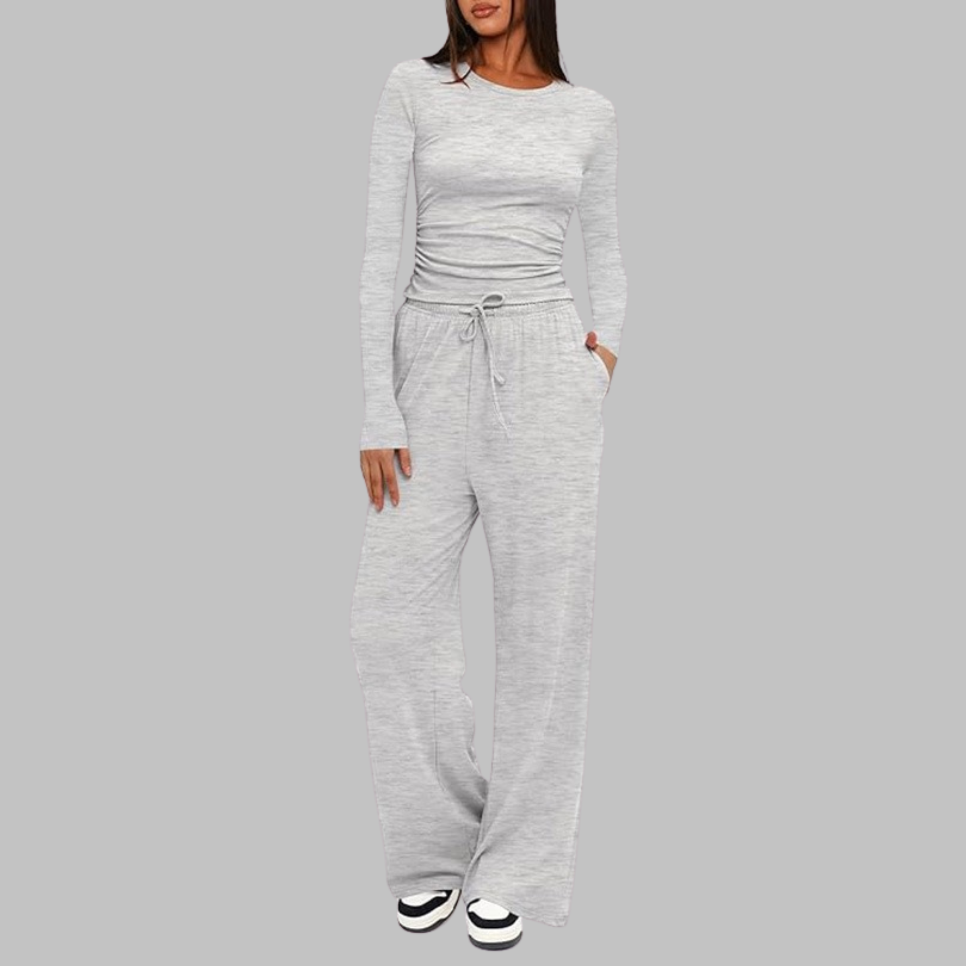 BELLET - Long Sleeve Top and Wide