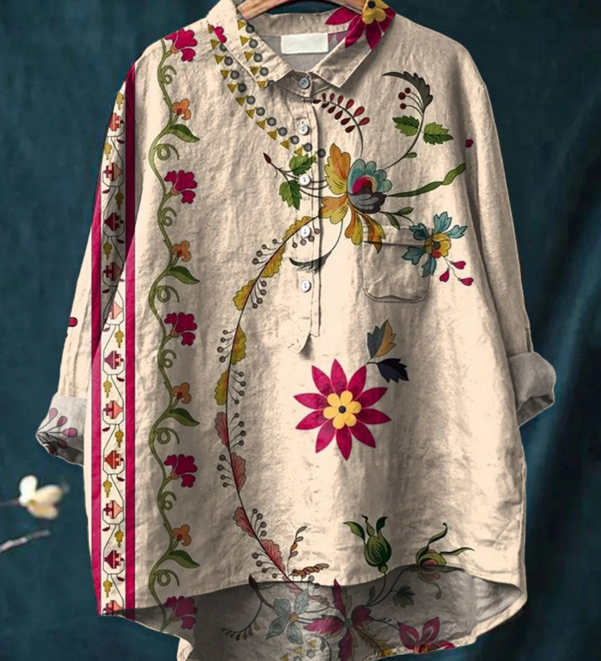 Hazel - Vintage Floral Print Shirt
