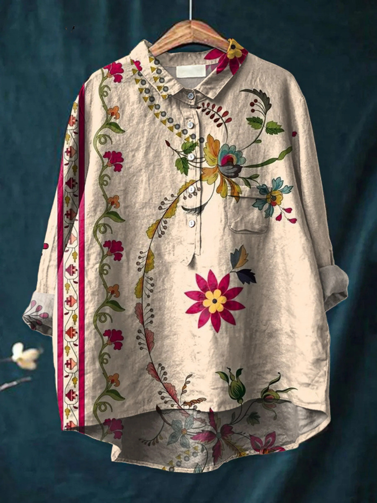 Hazel - Vintage Floral Print Shirt