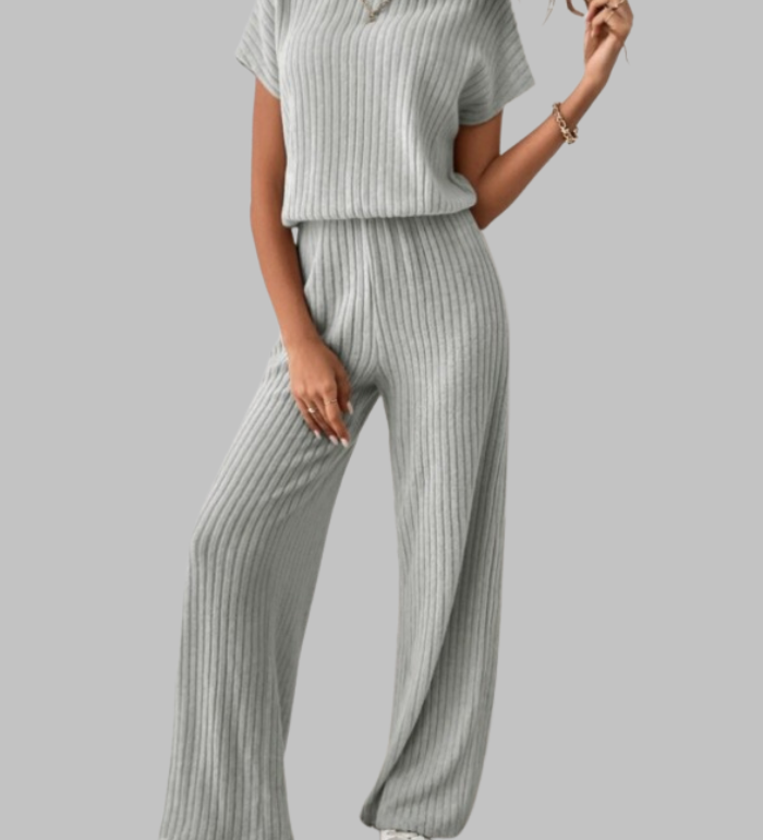 MAGGIE™ - Casual Short Sleeve Top and Pants Set
