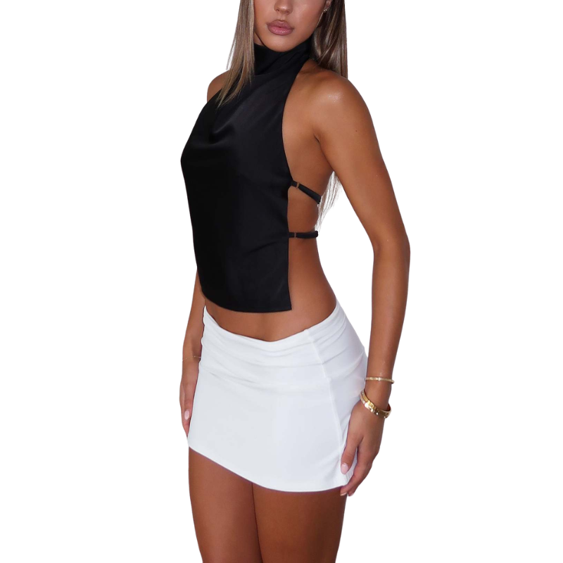 Chinie - Chic Sleeveless Halter Neck Blouse