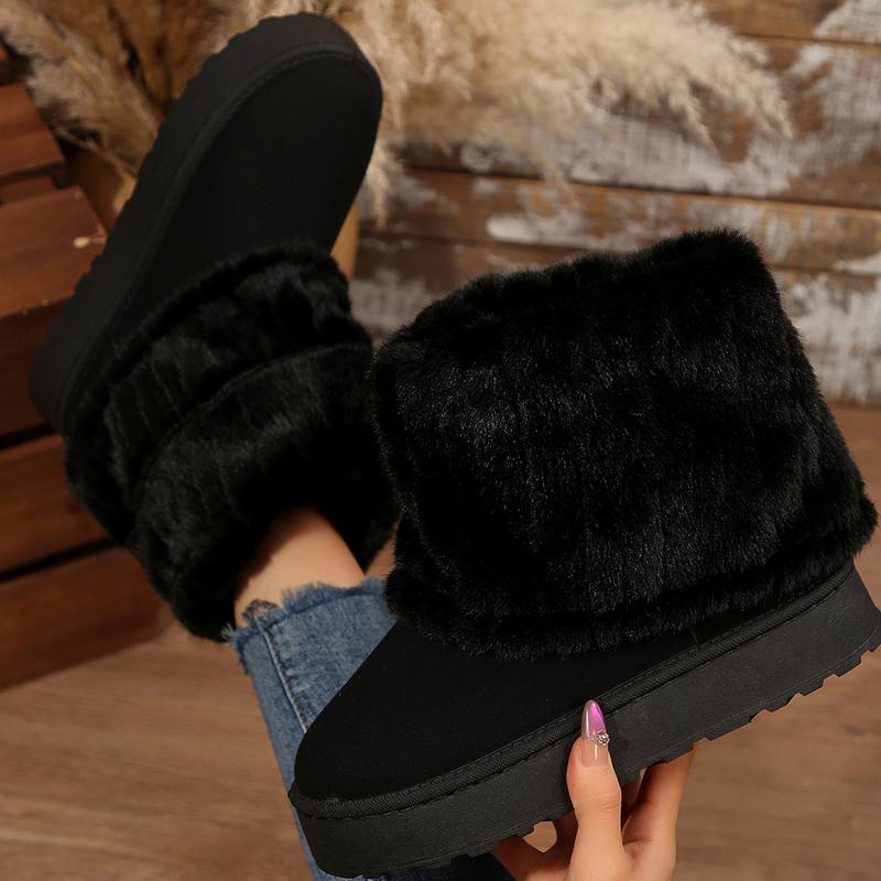 VANESSAT - Snow Boots Fluffy Faux Lined