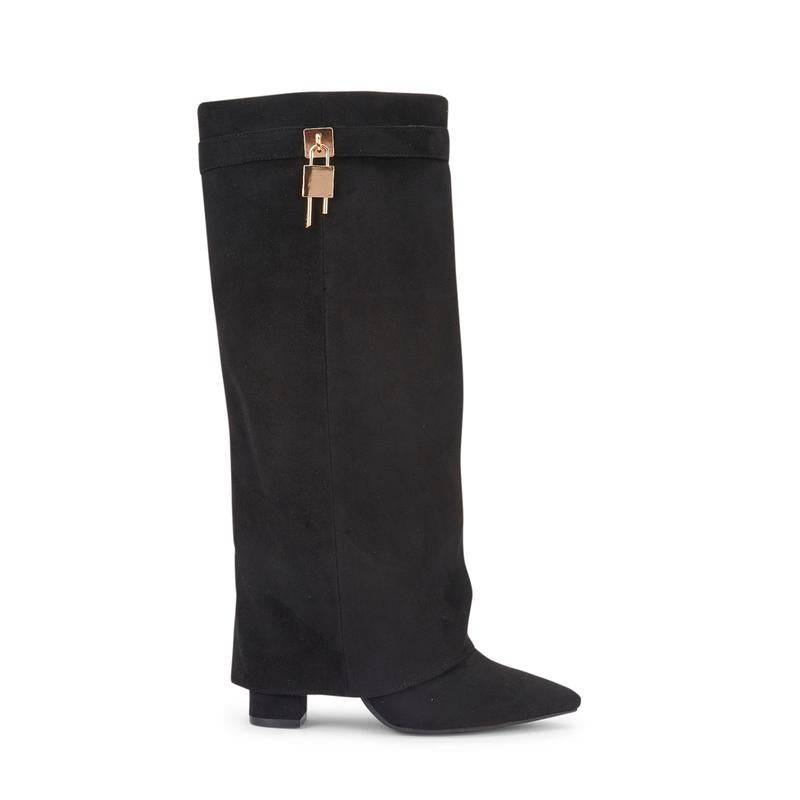 SARAHT - 4-Inch Heel Suede Long Heeled