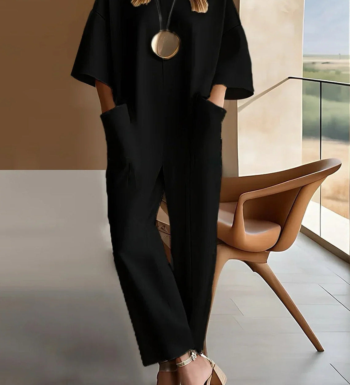 Emmy™ Chic Short-Sleeve Jumpsuit