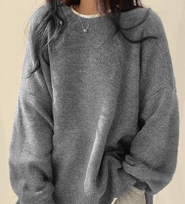 VIOLETTAT - Cozy Long Sleeve Round Neck