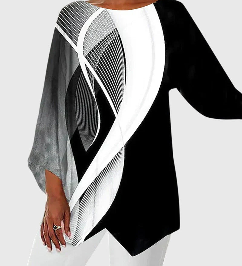 Alayah | Elegant Crew Neck Top