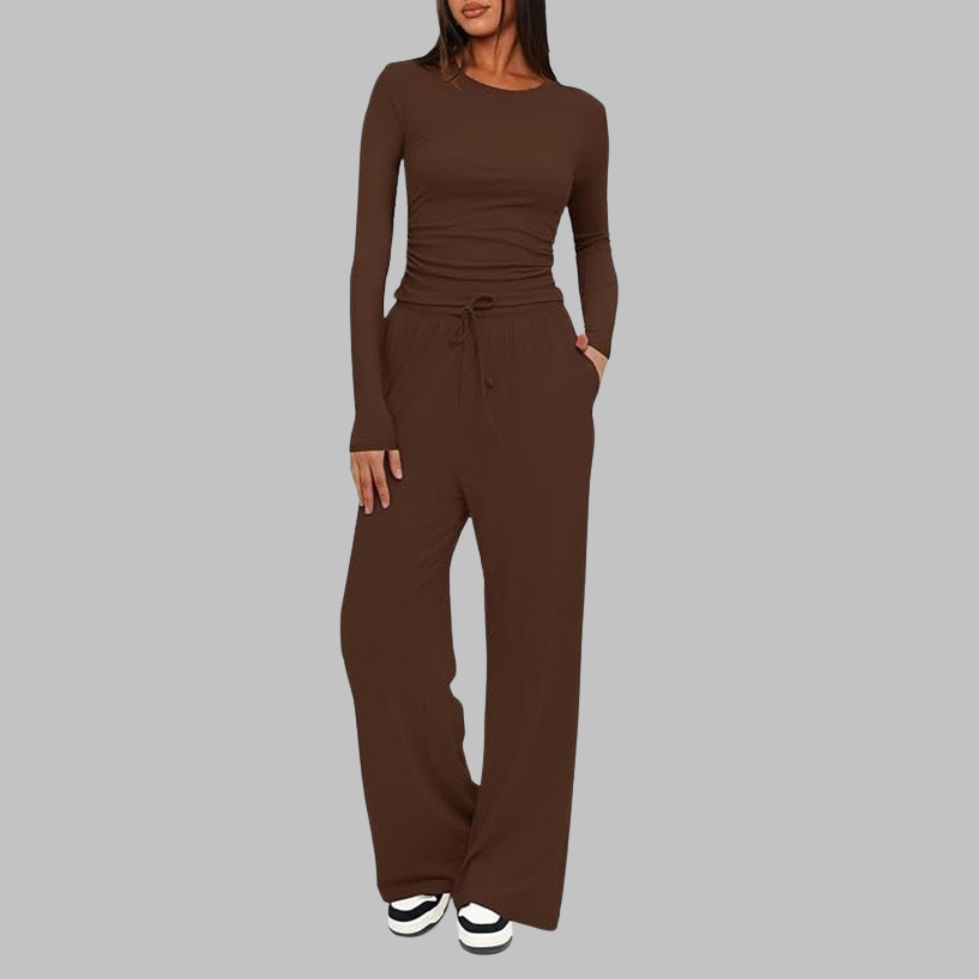 BELLET - Long Sleeve Top and Wide