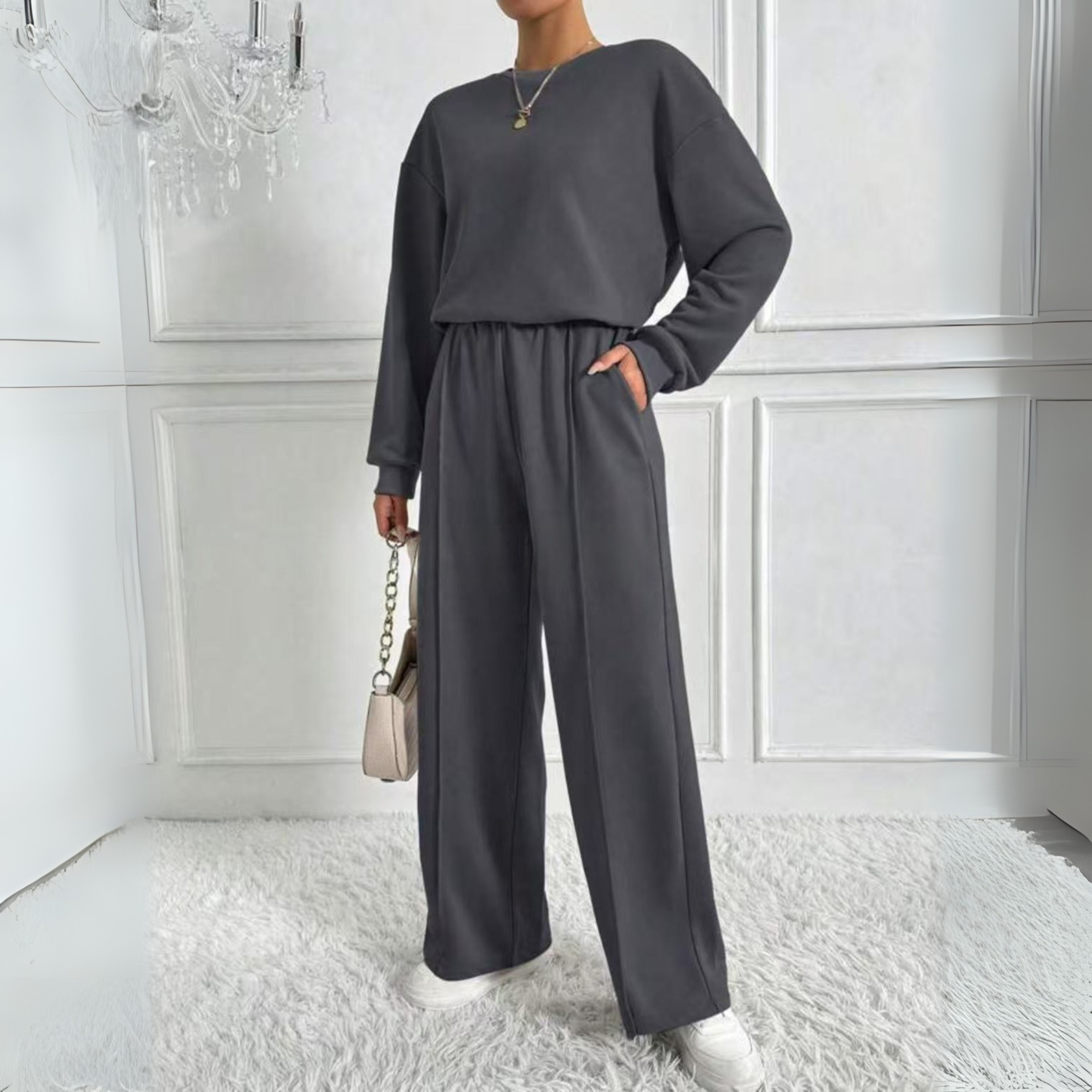 TINIDORT - Long Sleeve Sweatshirt and High