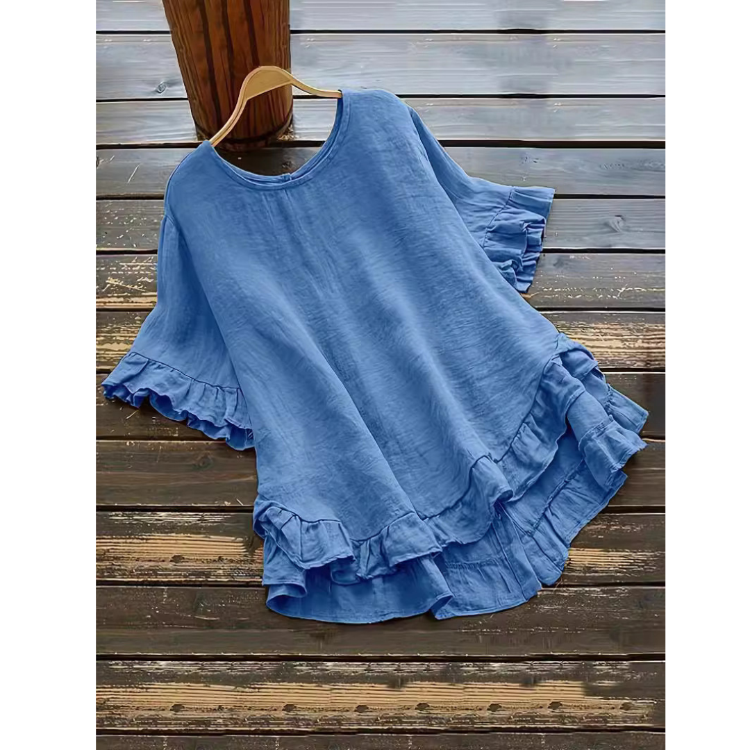 Evita - Simple Plus Size Ruffle Hem