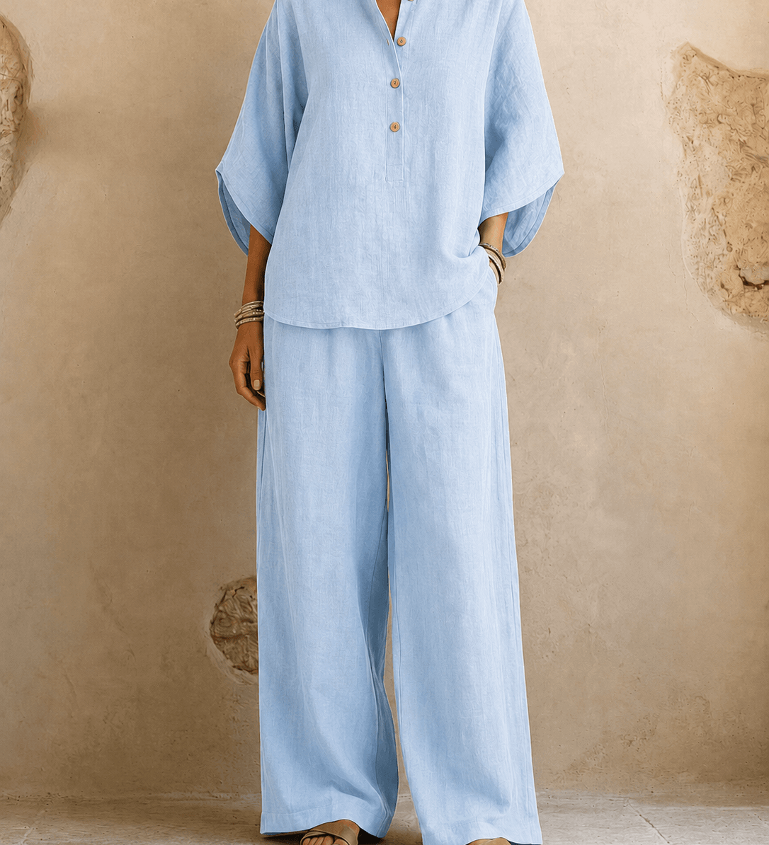 Maribel | Batwing Sleeves and Wide-Leg Pants