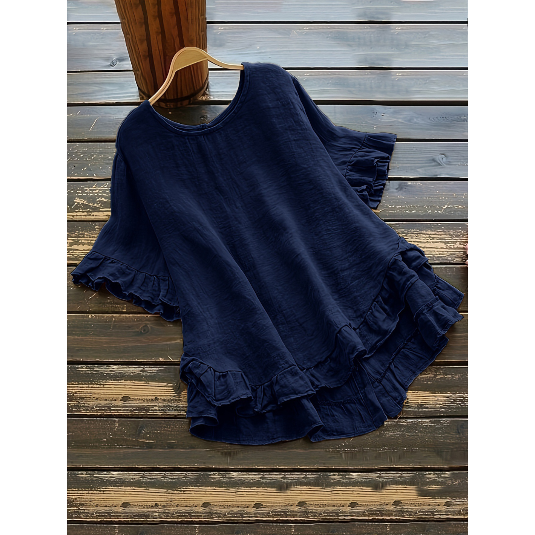 Evita - Simple Plus Size Ruffle Hem