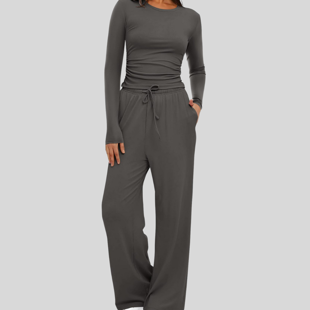 JANNYT - Long Sleeve Top and Wide