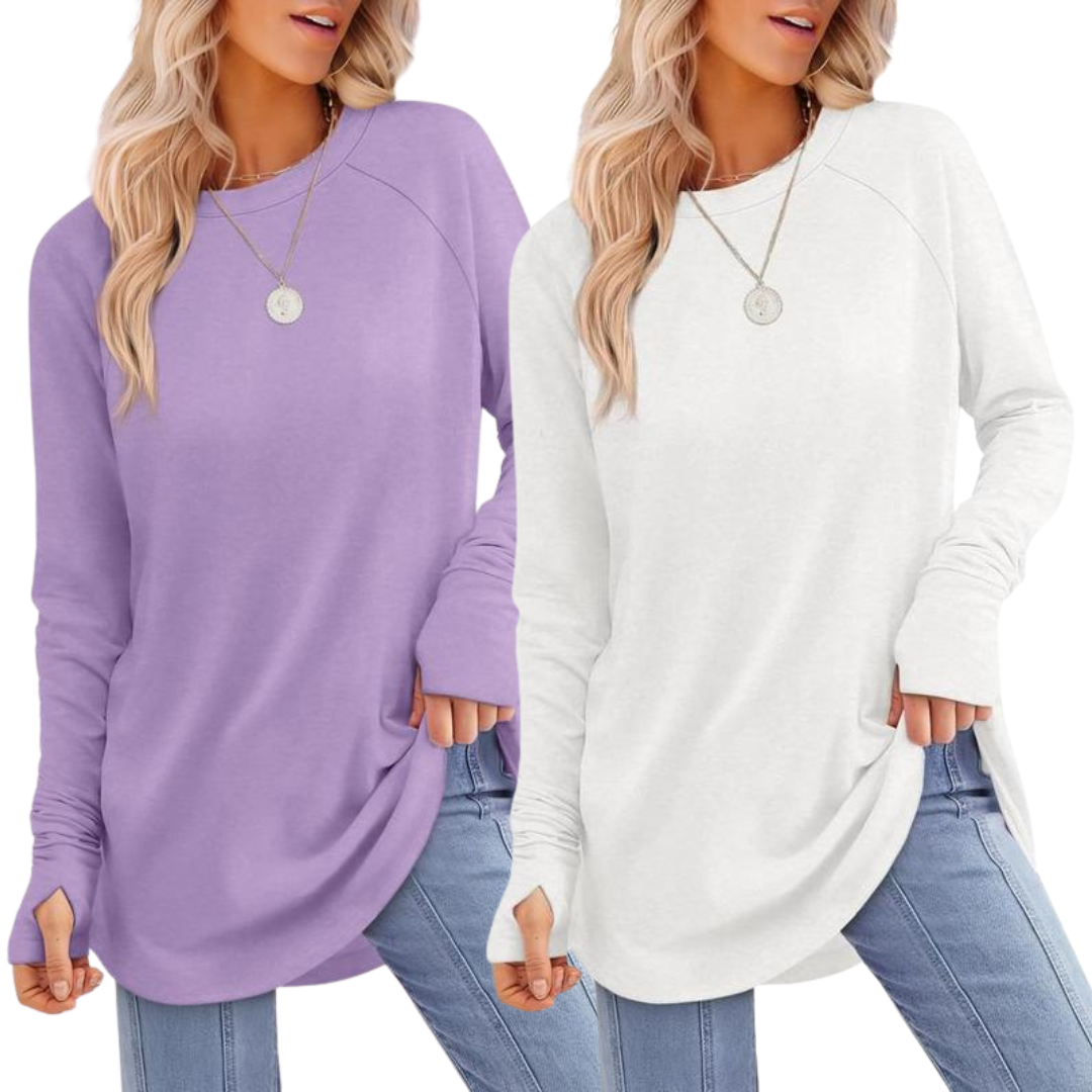 Zarita - Cozy Long Sleeve Tunic Shirt