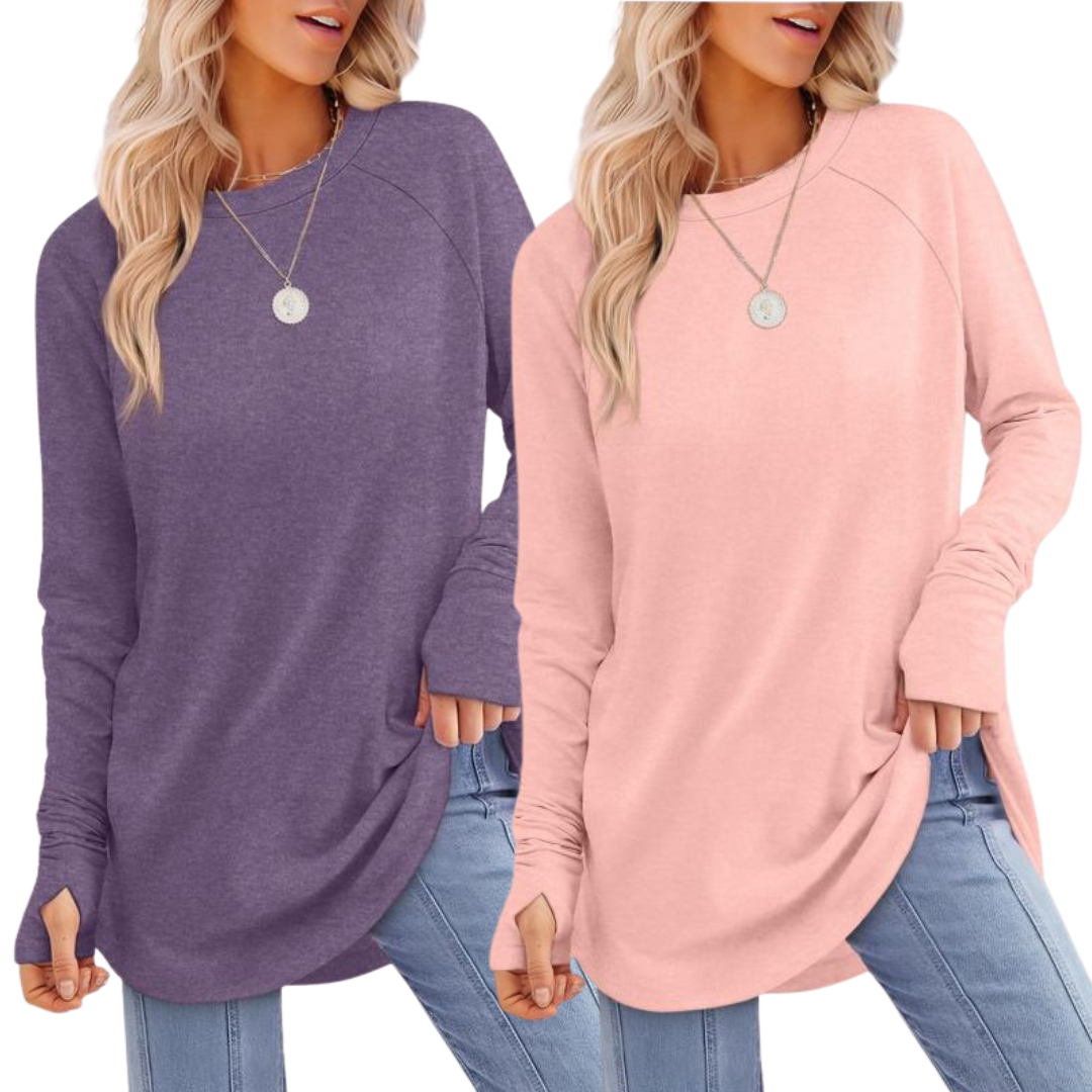 Zarita - Cozy Long Sleeve Tunic Shirt