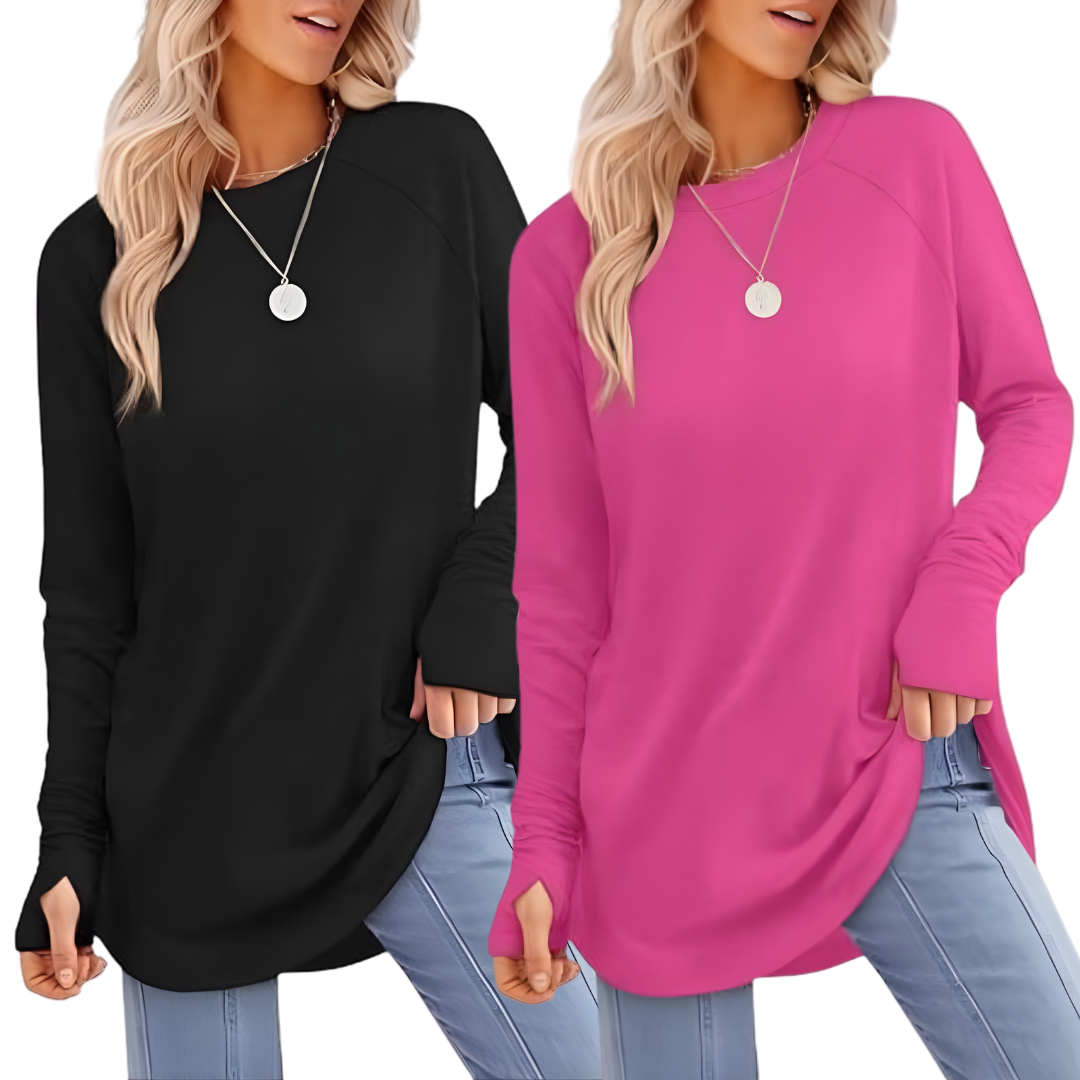 Zarita - Cozy Long Sleeve Tunic Shirt