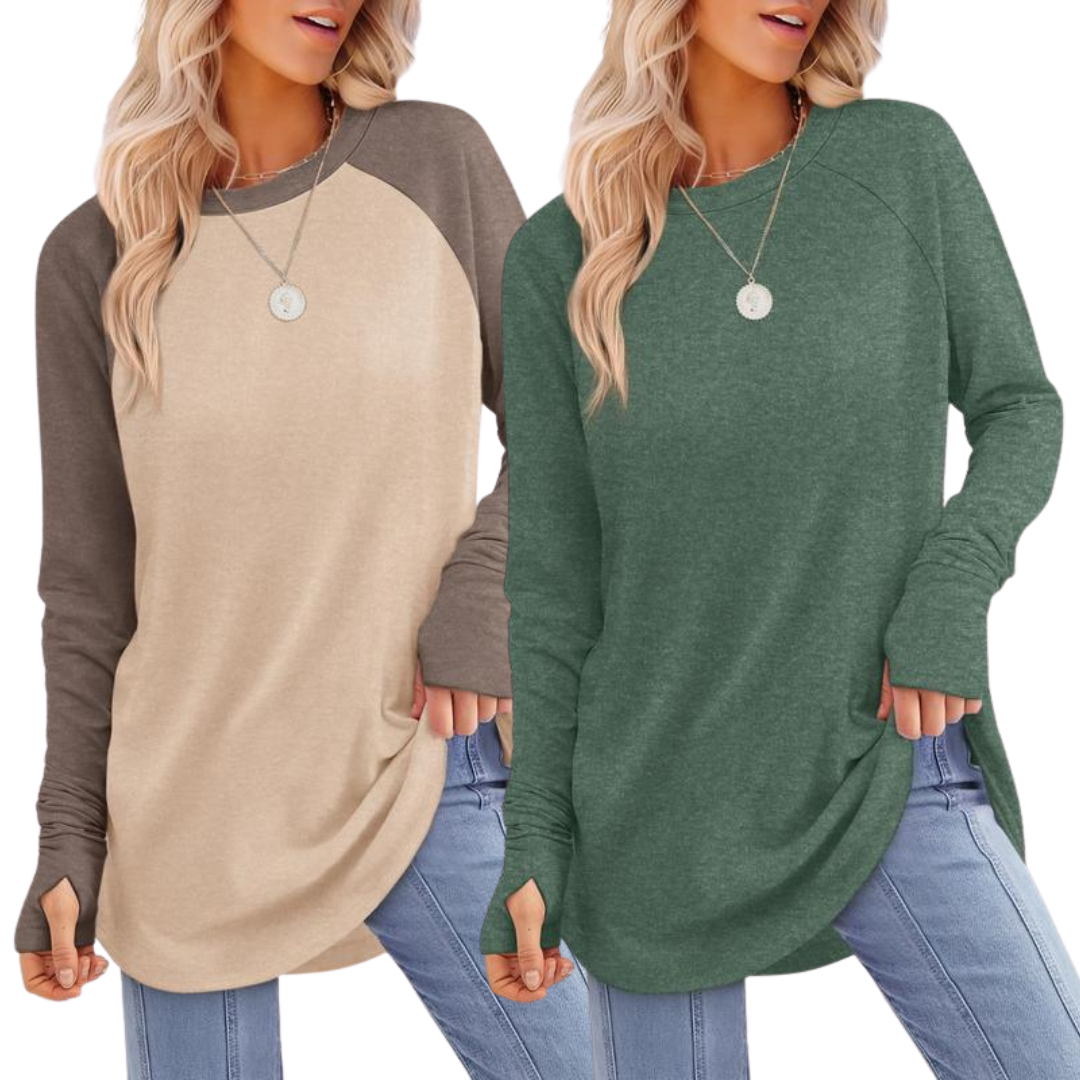 Zarita - Cozy Long Sleeve Tunic Shirt