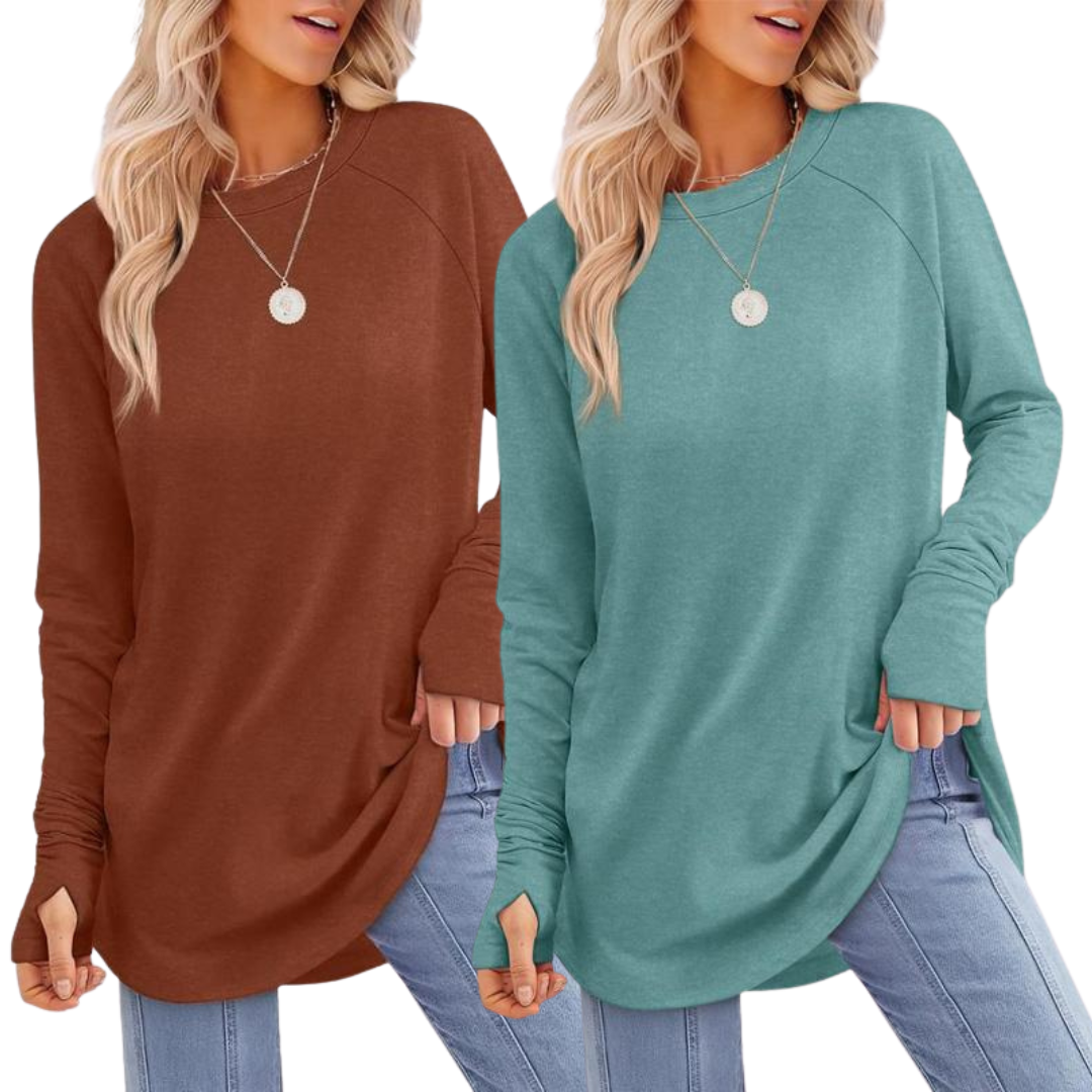 Zarita - Cozy Long Sleeve Tunic Shirt