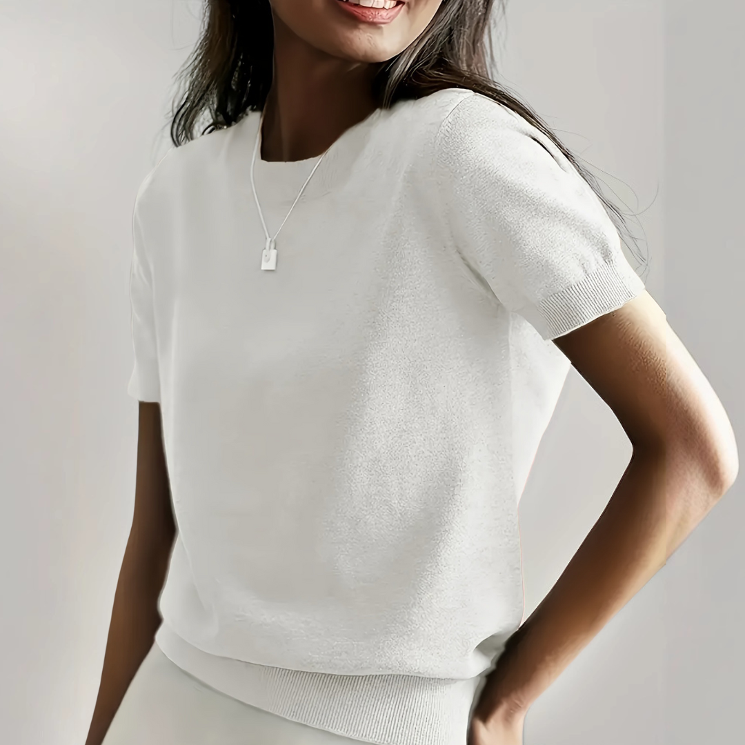 Vianca - Casual Short Sleeve Crew Neck Top