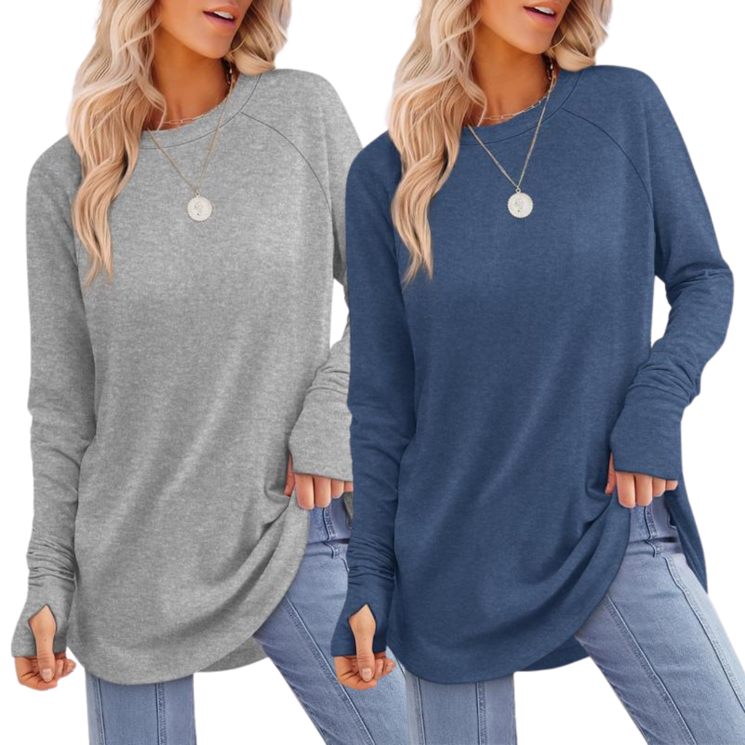 Zarita - Cozy Long Sleeve Tunic Shirt