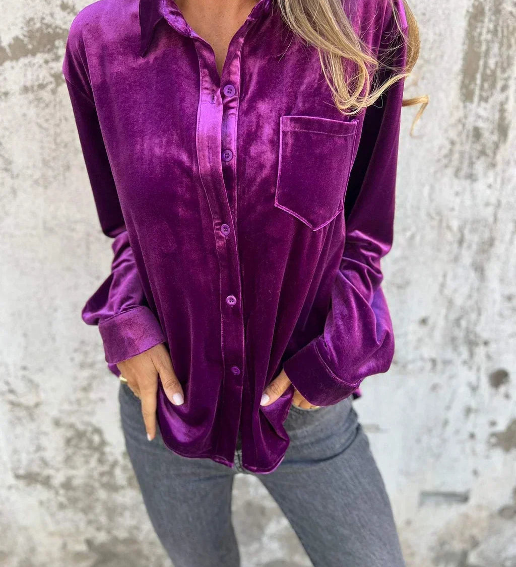 Dahlia - Soft Velvet Shirt