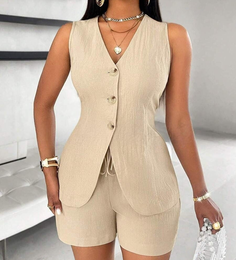 CHELENA™ – Chic Summer Vest and Shorts Set