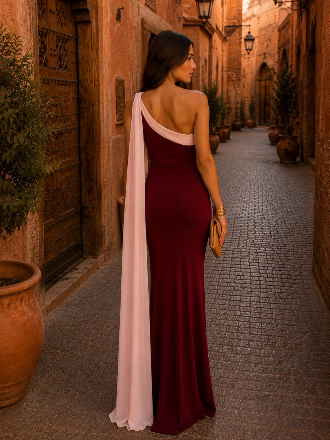 Palm Cove - Burgundy Dress