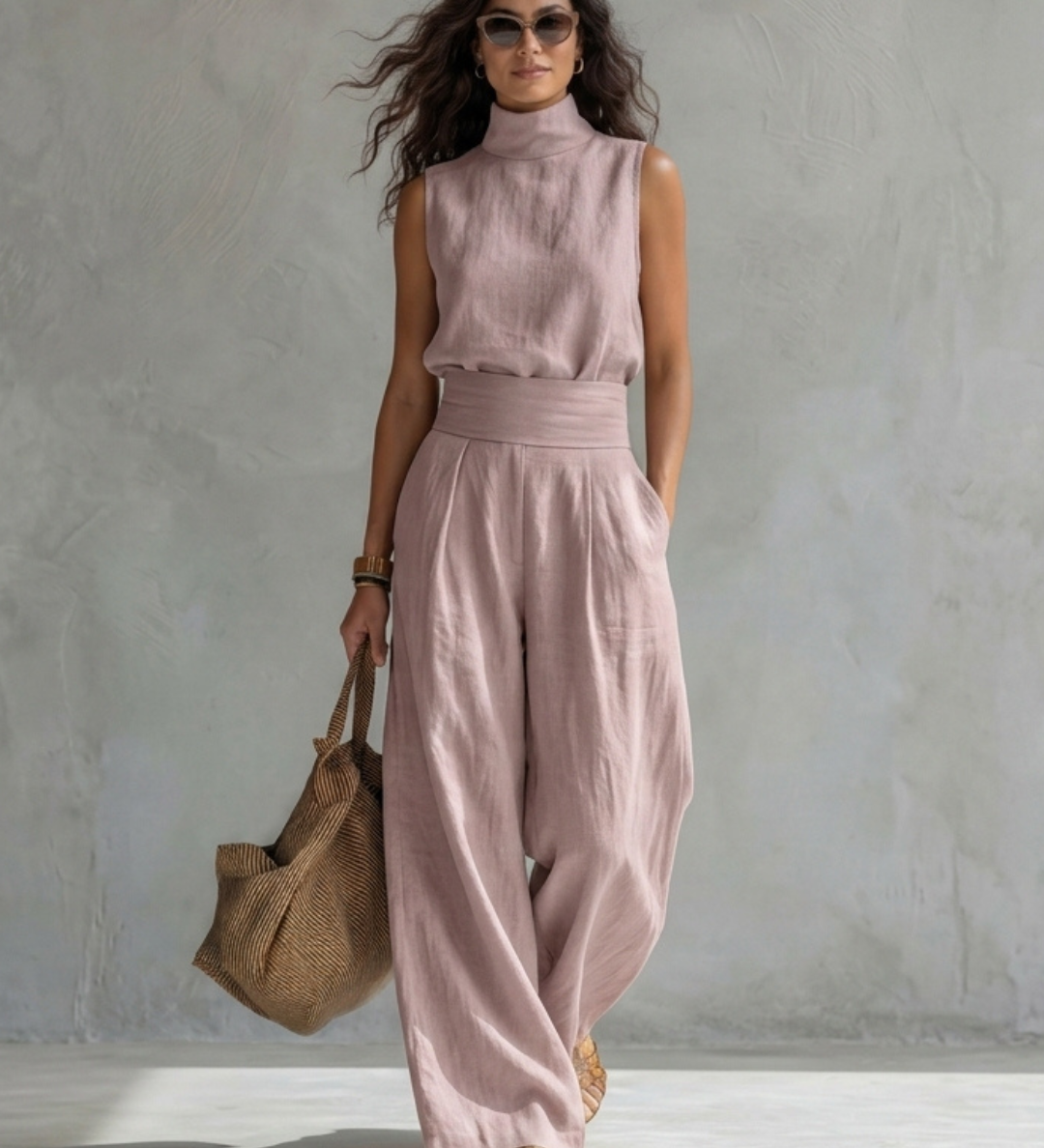 Maria - Elegant Wide Leg Pants and Top Set