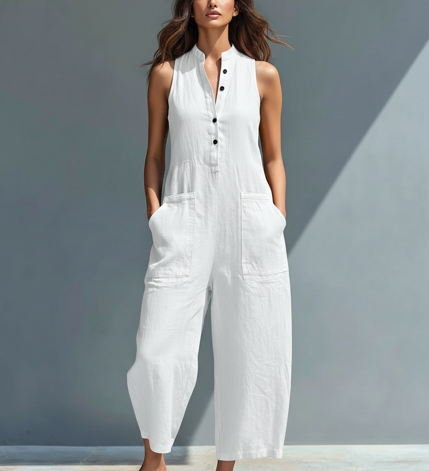 Adele - Wide-Leg Jumpsuit with Pockets