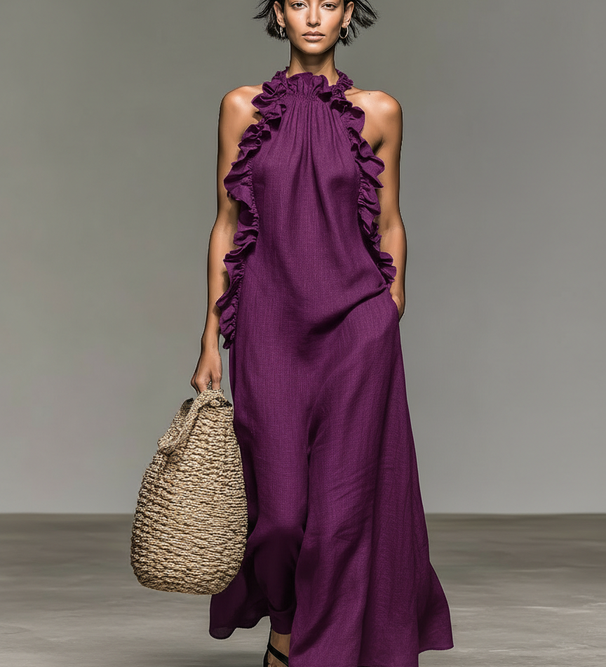 Luna - Sleeveless Maxi Dress with Pockets