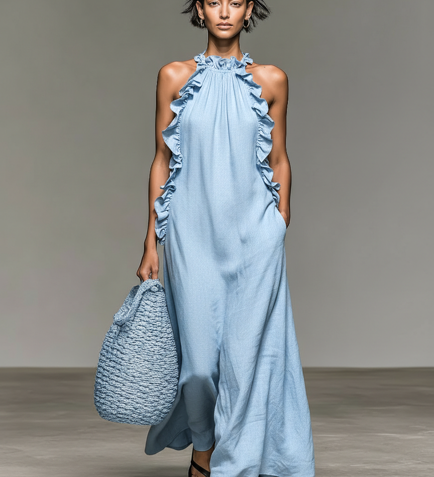Luna - Sleeveless Maxi Dress with Pockets