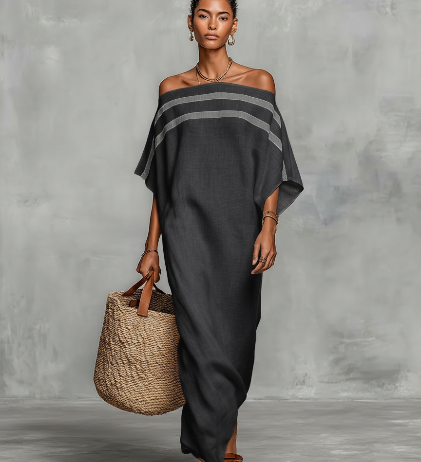 Paloma - Minimalist Linen Maxi Dress