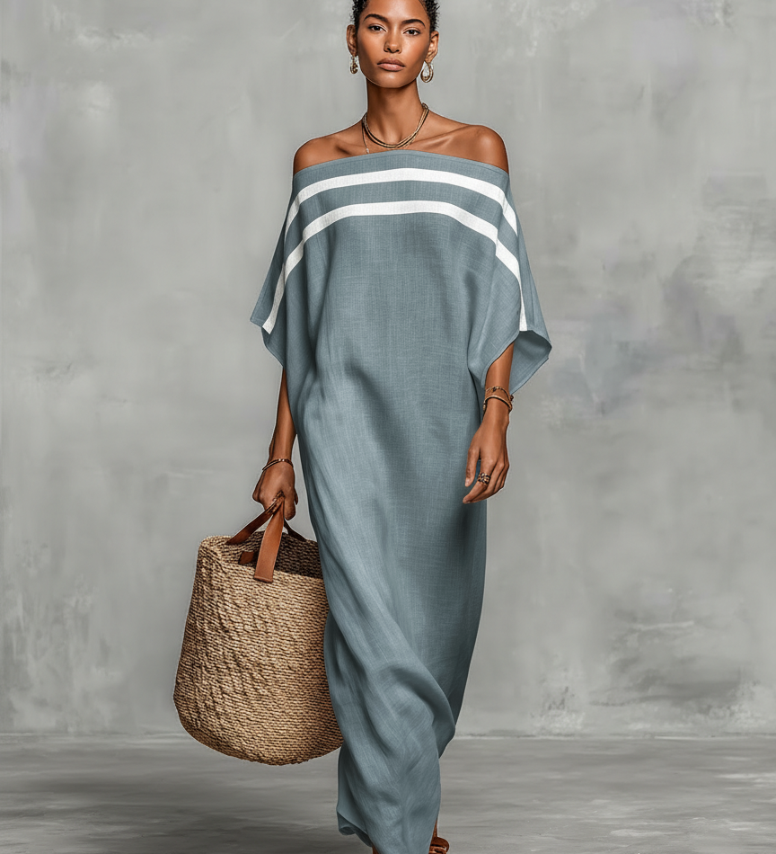 Paloma - Minimalist Linen Maxi Dress