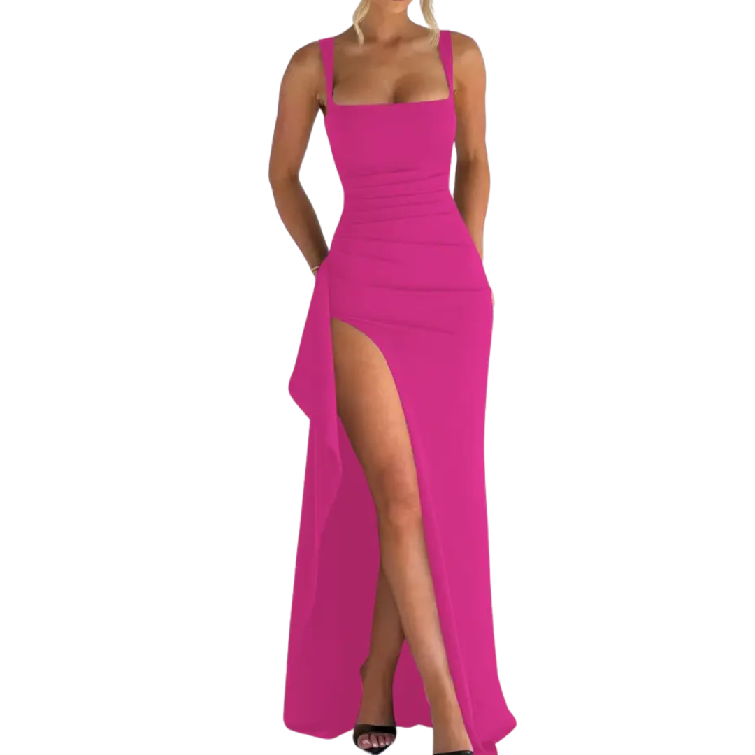 NADIRA™ – Sexy Backless High Split Slip Dress