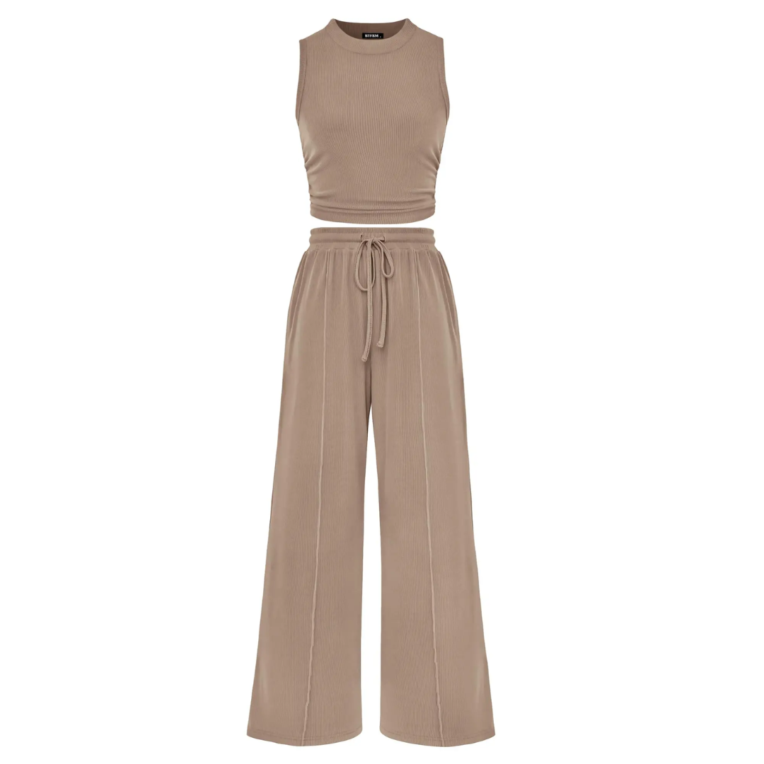 NELLA™ – Ribbed Knit Sleeveless Lounge Set