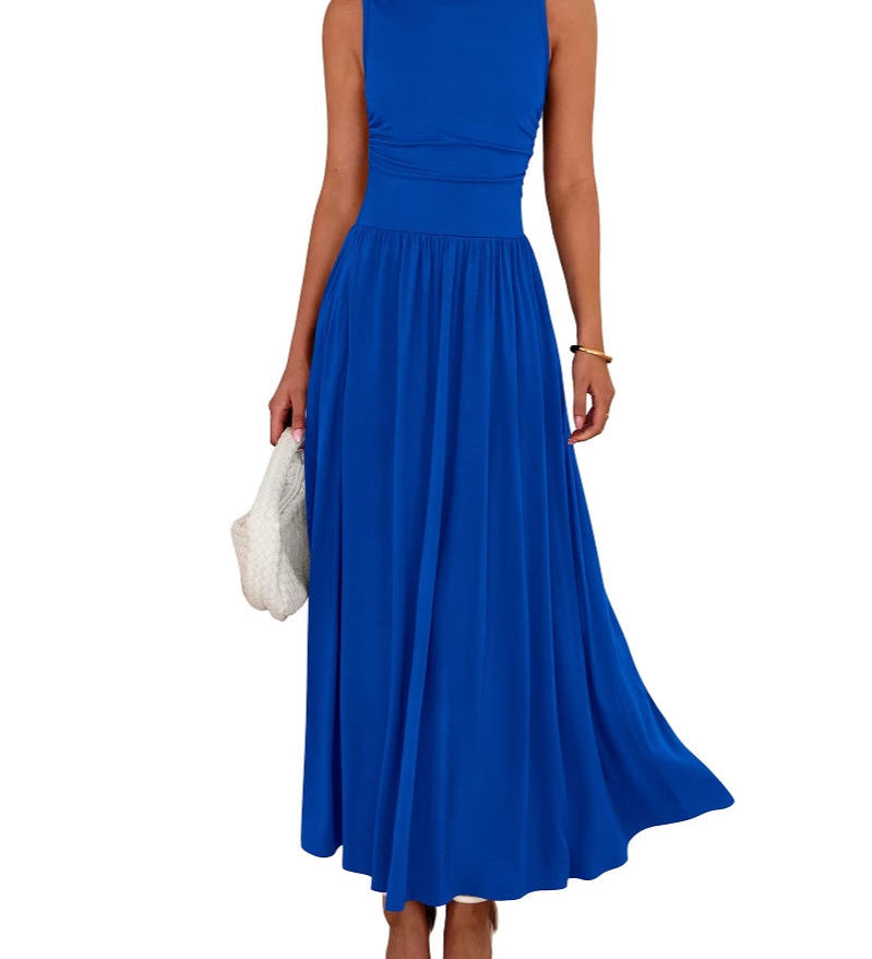 EMMIE™- Chic Sleeveless Ruched High-Waisted Maxi Dress