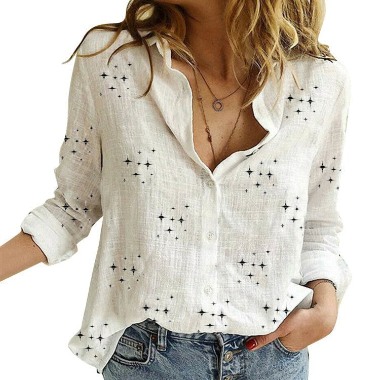 Sandra - Classic Printed Blouse