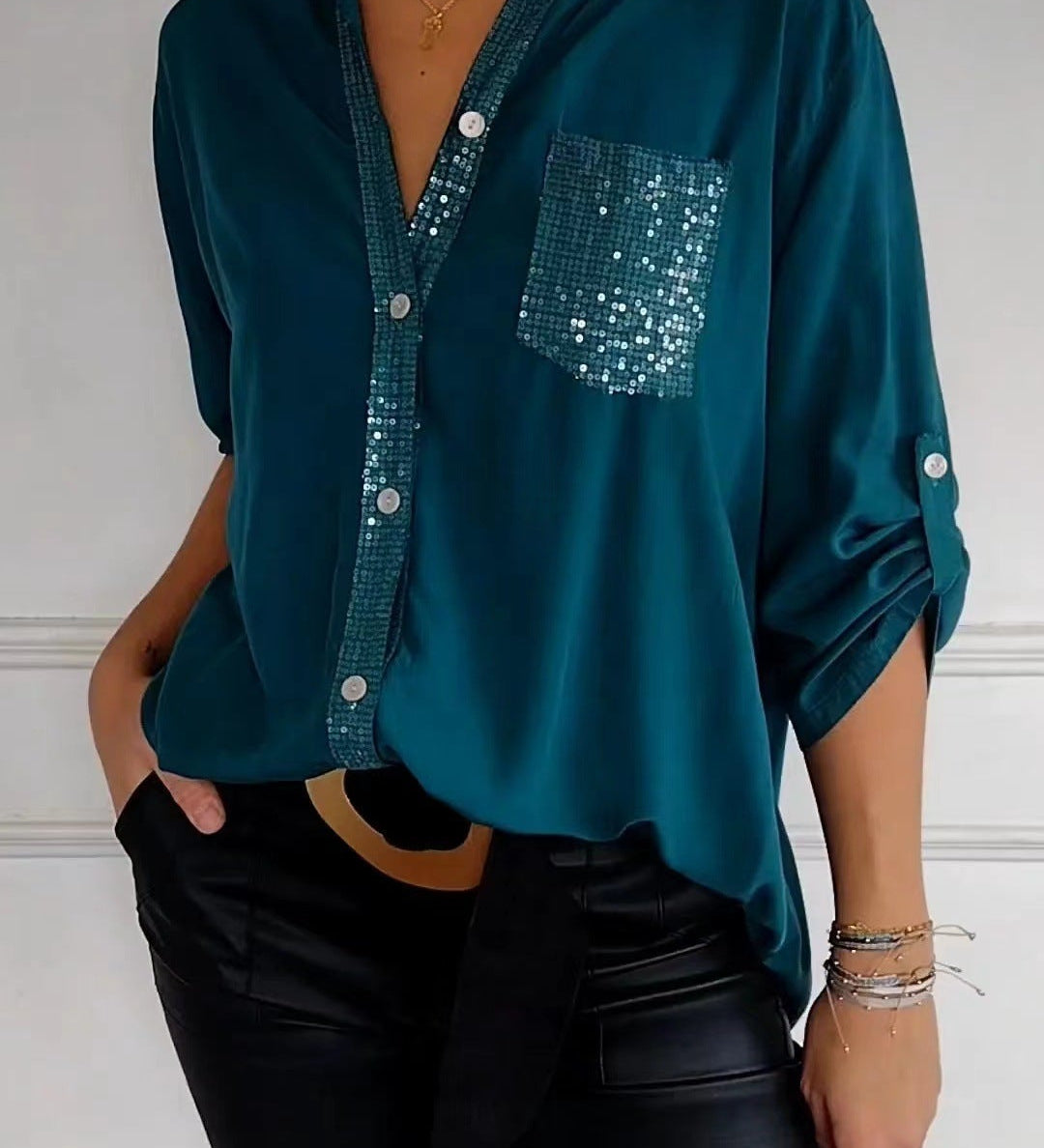 Danica - Sequin Detailed Blouse