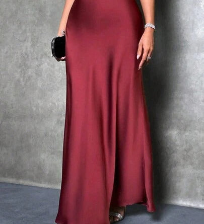 FIONA™ - Satin High-Waist Skirt