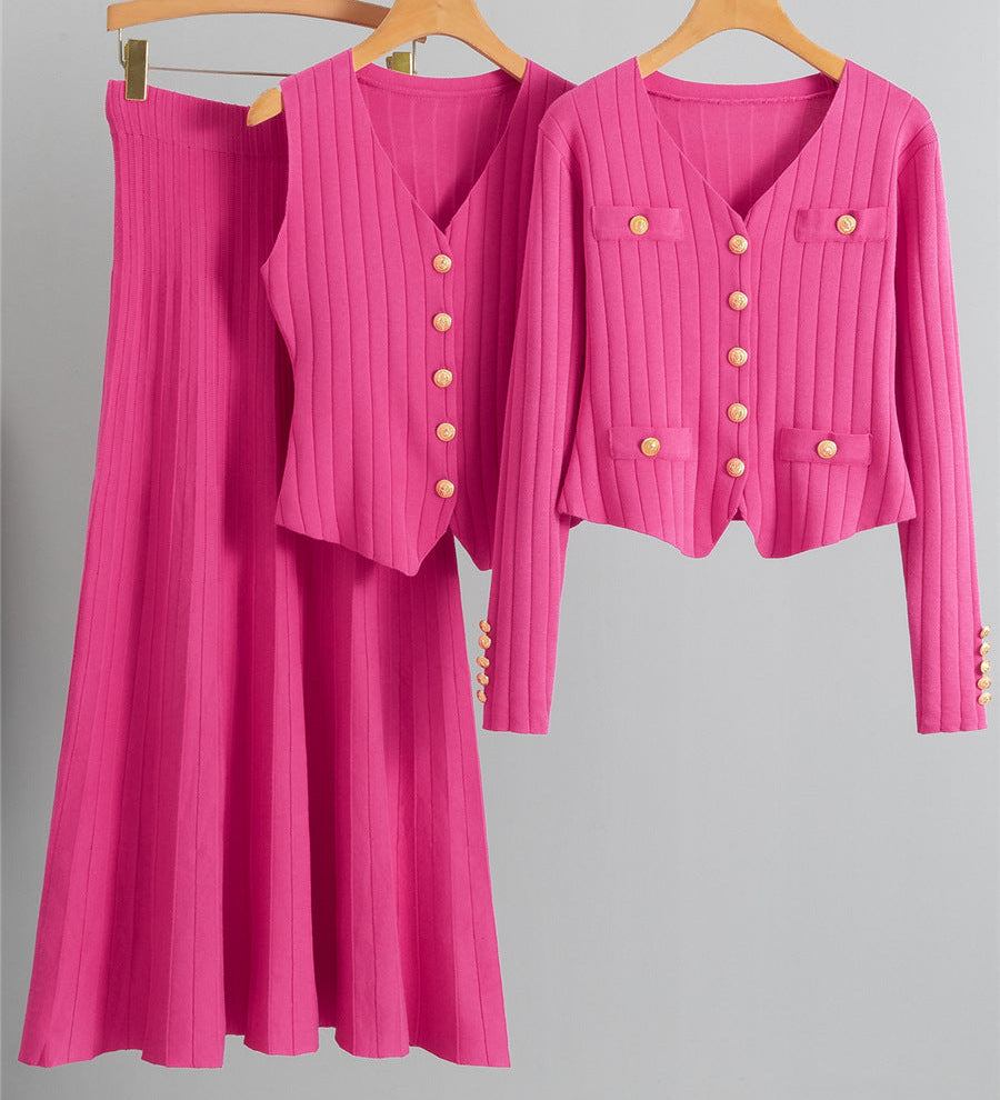 XANDYT - V-Neck Buttoned Vest and High