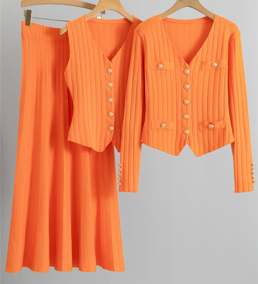 XANDYT - V-Neck Buttoned Vest and High