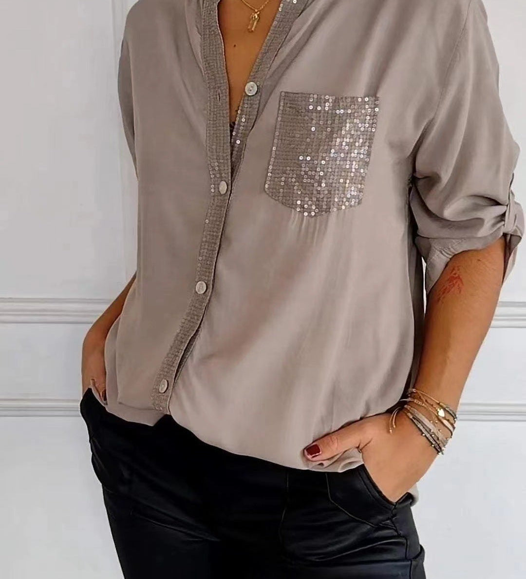 Danica - Sequin Detailed Blouse