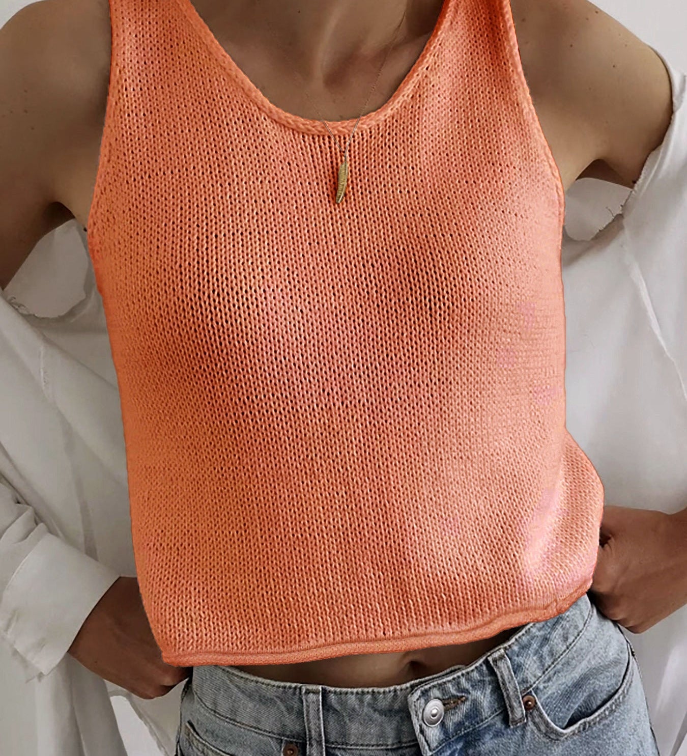 Kareem - Casual Round Neck Vest Pullover Top