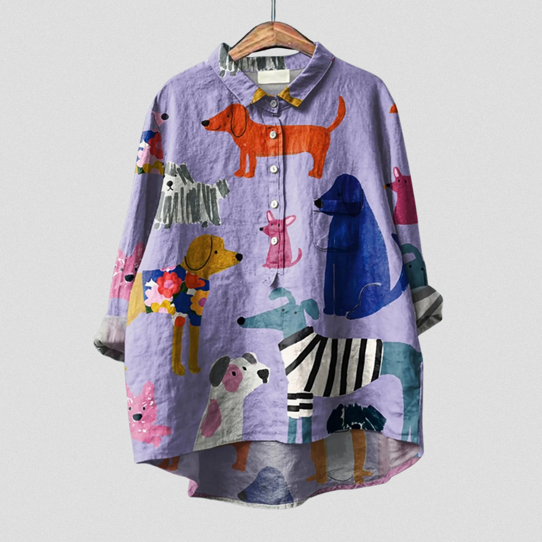 Chloe - Dog Print Tee