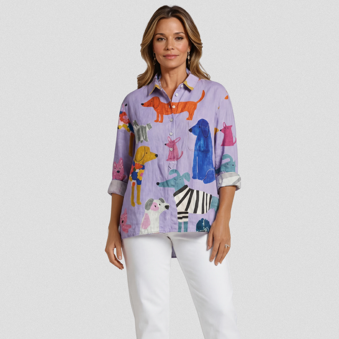 Chloe - Dog Print Tee