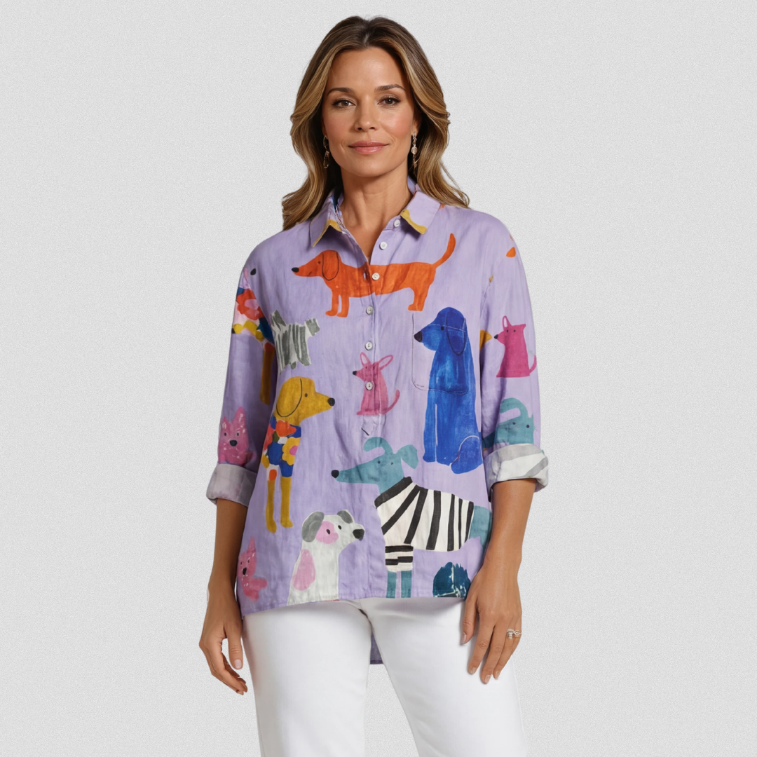 Chloe - Dog Print Tee