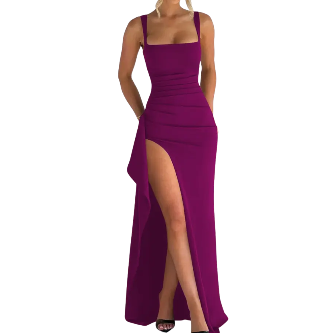 NADIRA™ – Sexy Backless High Split Slip Dress