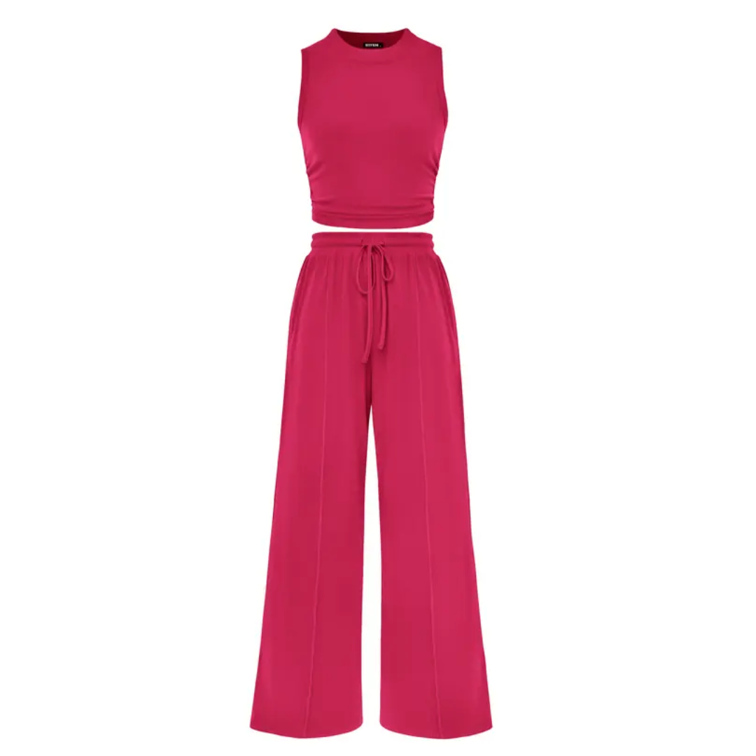 REINA™ – Ribbed Knit Sleeveless Lounge Set
