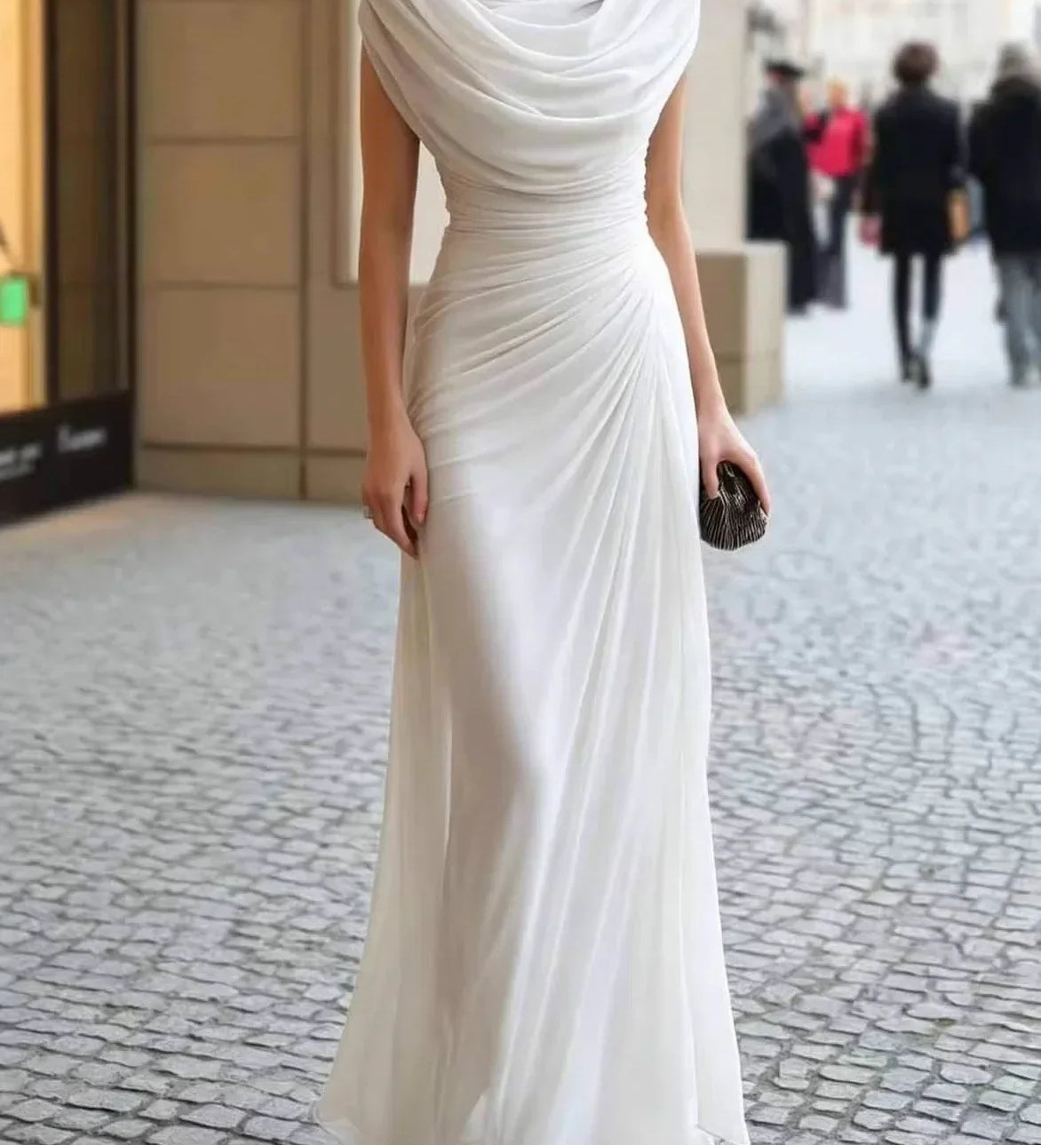 Constance™ | Ruffle-Collar Empire Maxi Dress