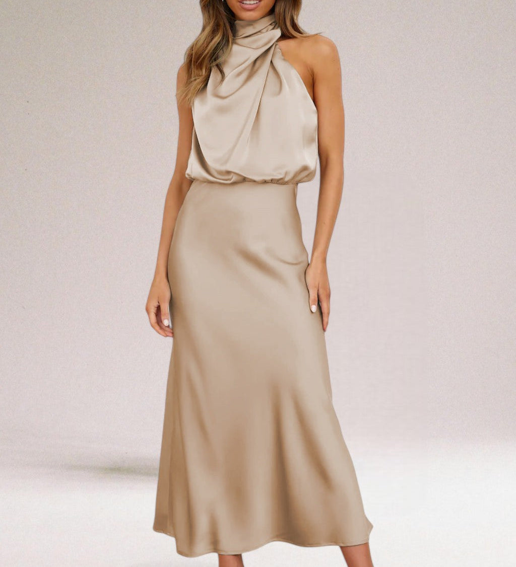 ELARA™ - Elegant Satin Evening Dress